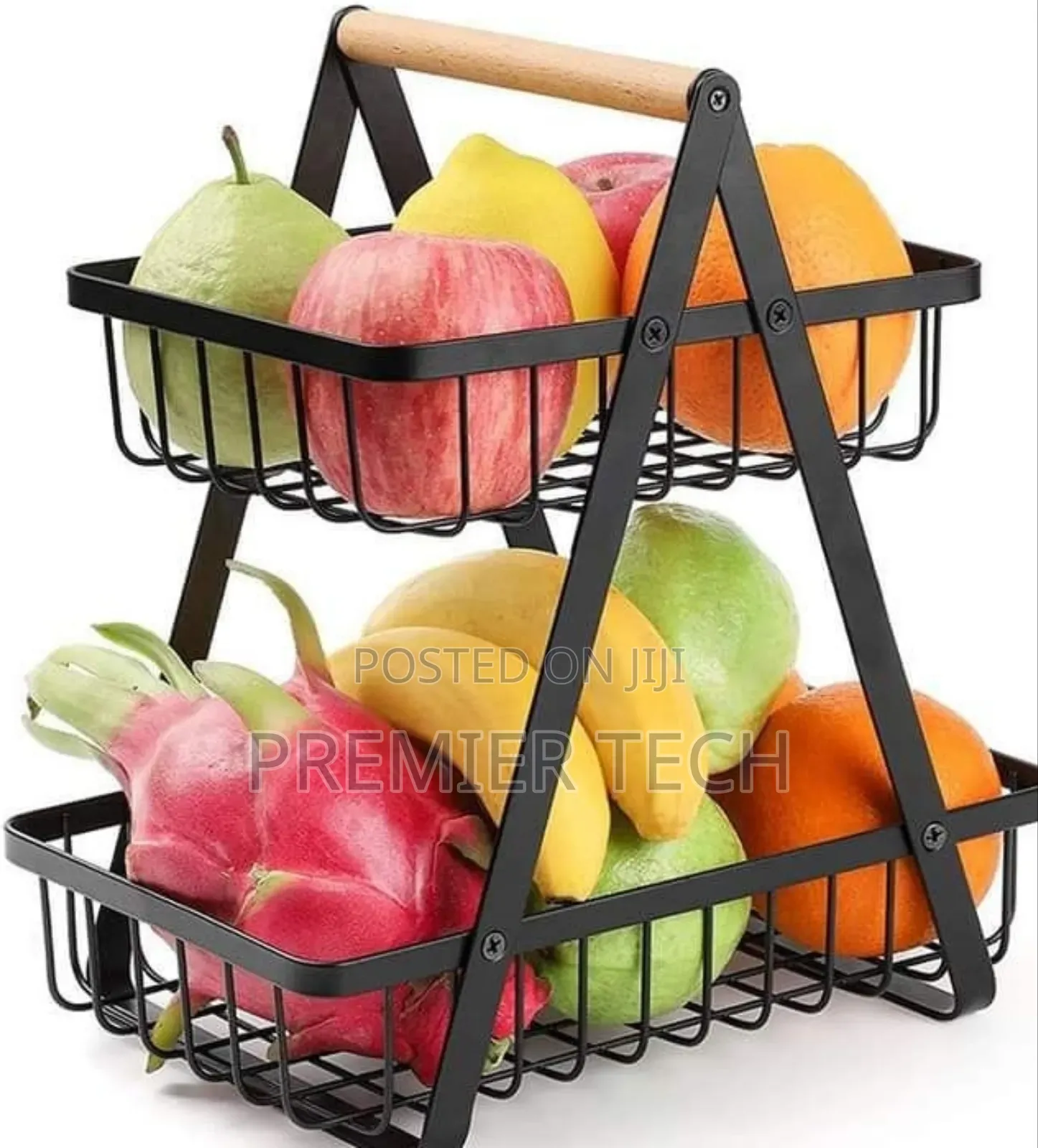 Metallic 2 Layer Multifunctional Organizer / Fruit Rack