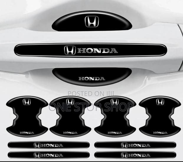 8pcs Honda Door Bowl Black Protector Film Stickers