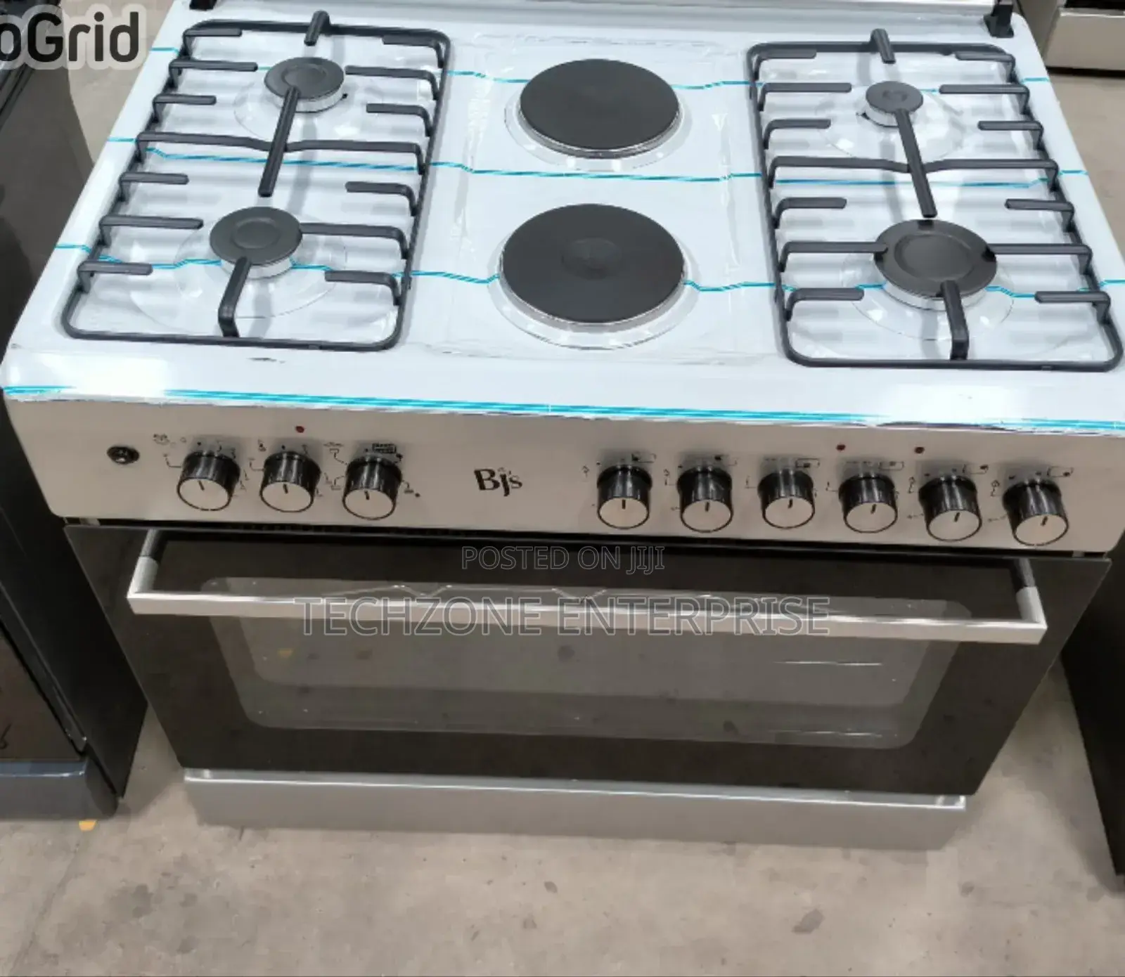 Bj`S 4-Gas+2-Electric 60×90 Gas Standing Cooker - Silver 
