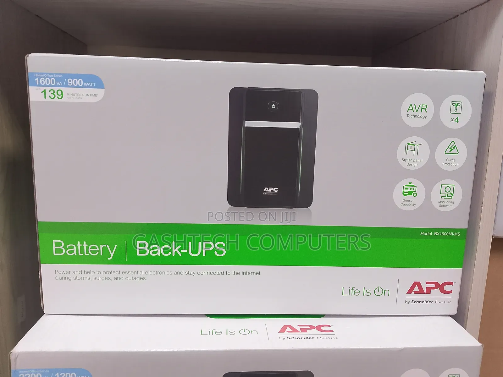 Apc Back-Ups 1600va Tower, 230v, 4 Outlets, Avr. Apc 1.6va