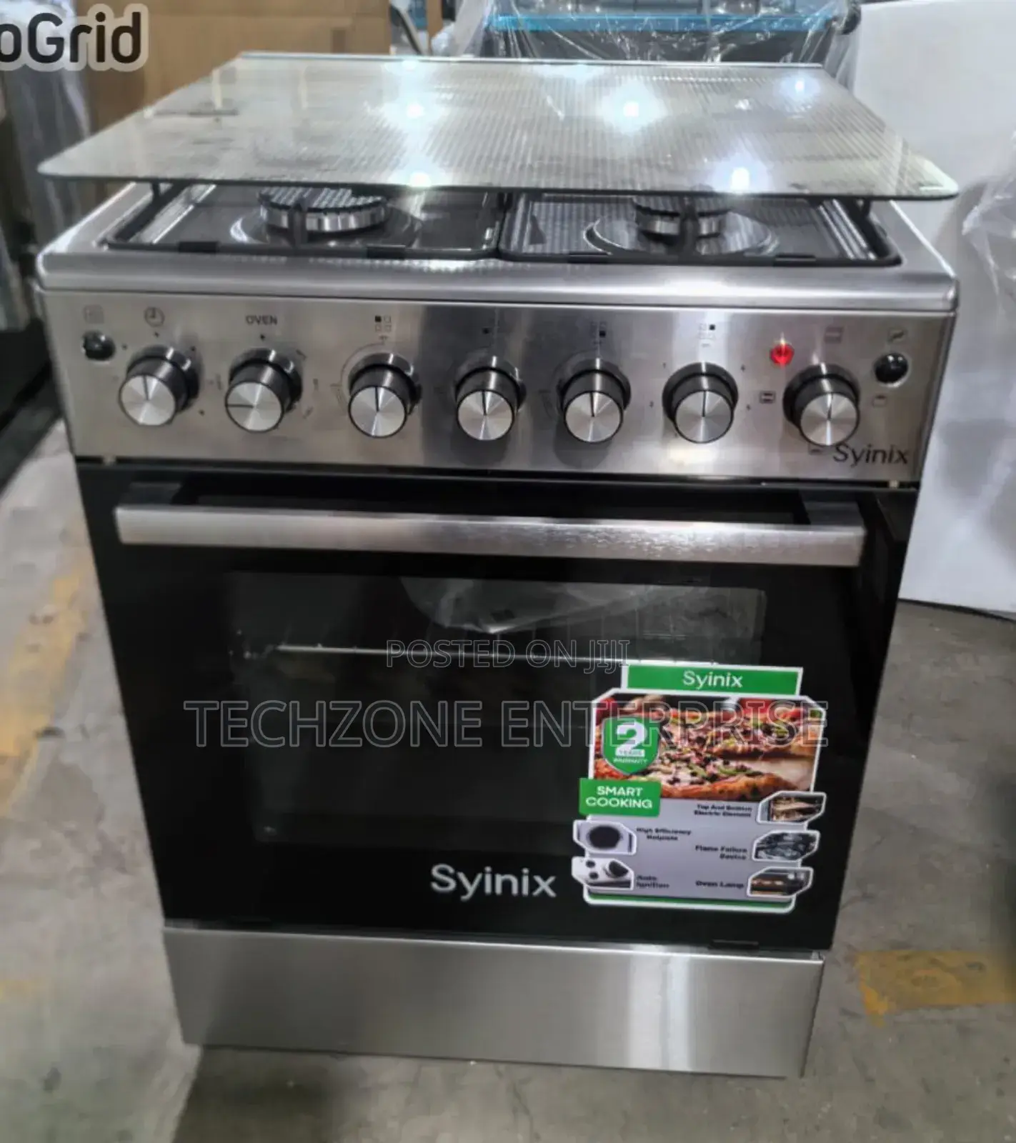 Syinix 60*60cm 3g+1e Standing Cooker With Electric Oven