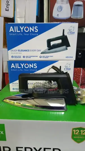Ailyons (Hd-199a) Electric Dry Iron Box Silver Black