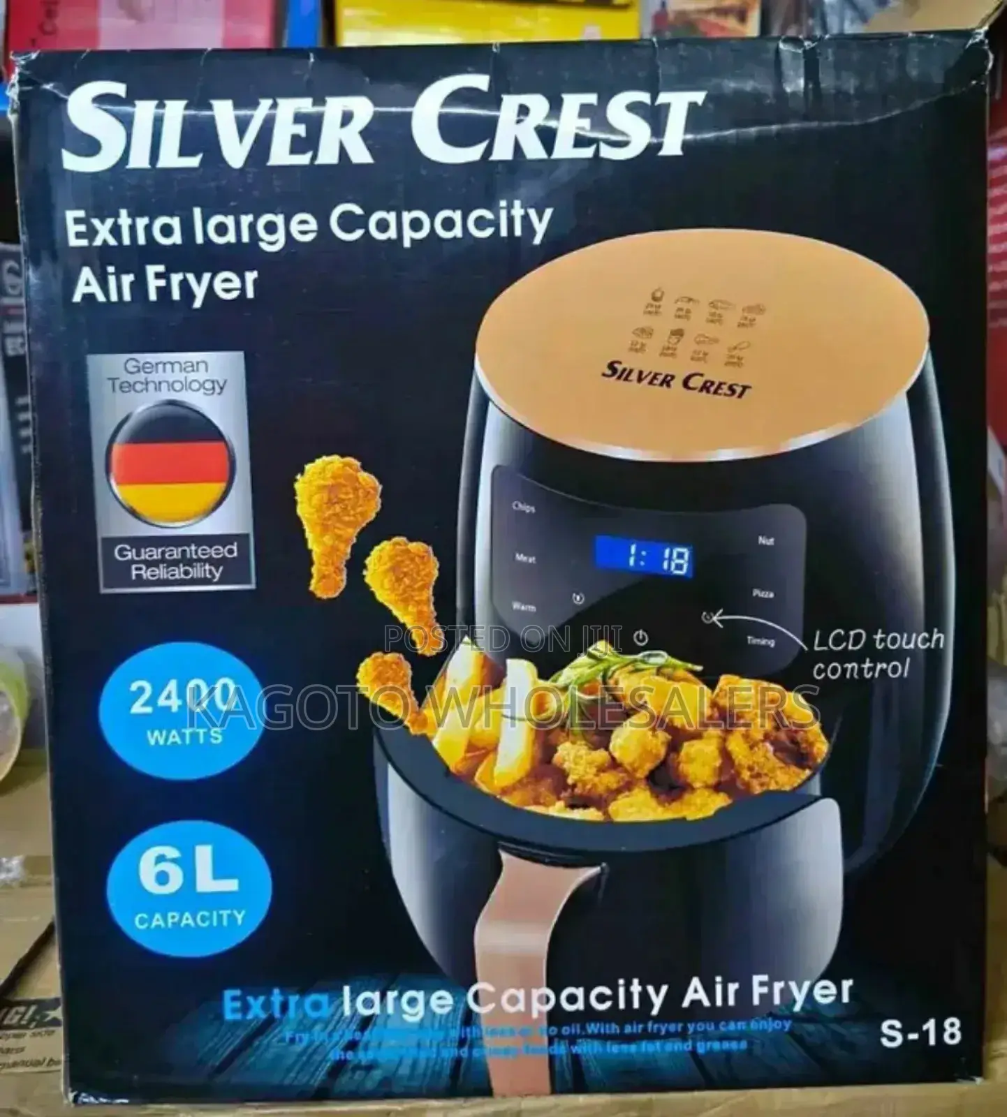 6litres Silvercrest Air Fryer /Extra Large Capacity S-18