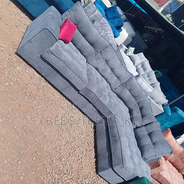 Cozy 6 Seater L Seat Sofa Set With Throw Pillows - main view
