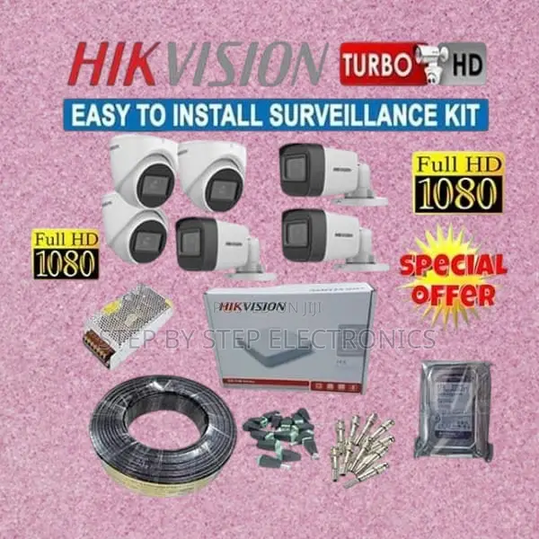 Quality Ensured Hikvision 6 1080p CCTV Cameras Full Package