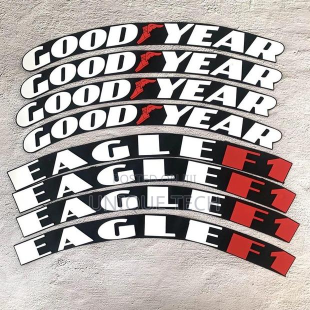 Goodyear F1 Tire Stickers – 8 Pieces