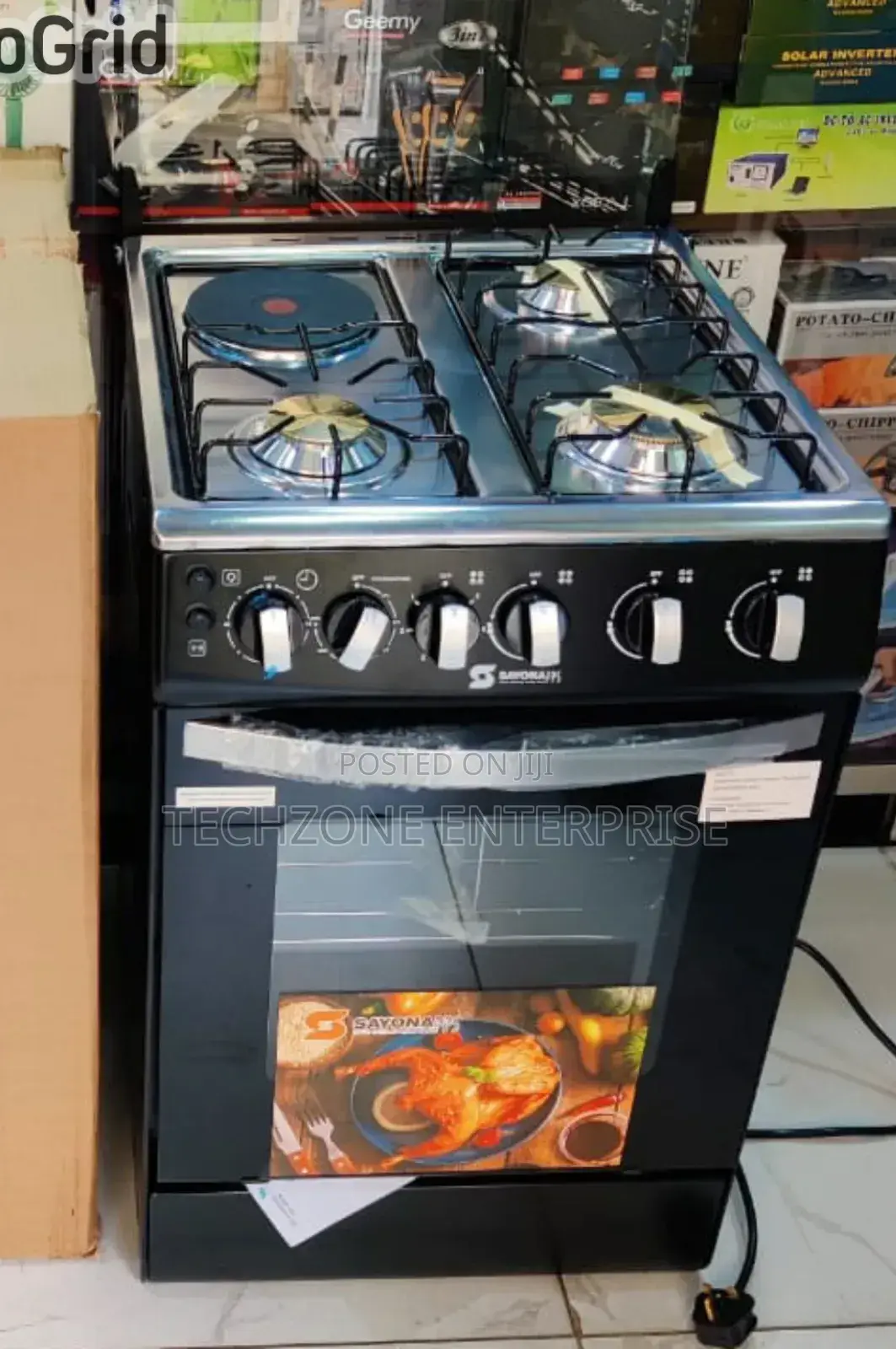 Sayona 50*50cm 3g+1e Cooker With Electric Oven, Rotisserie