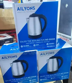 Stainless Finish, 1.8l Ailyons Electric Kettle (Cordless)
