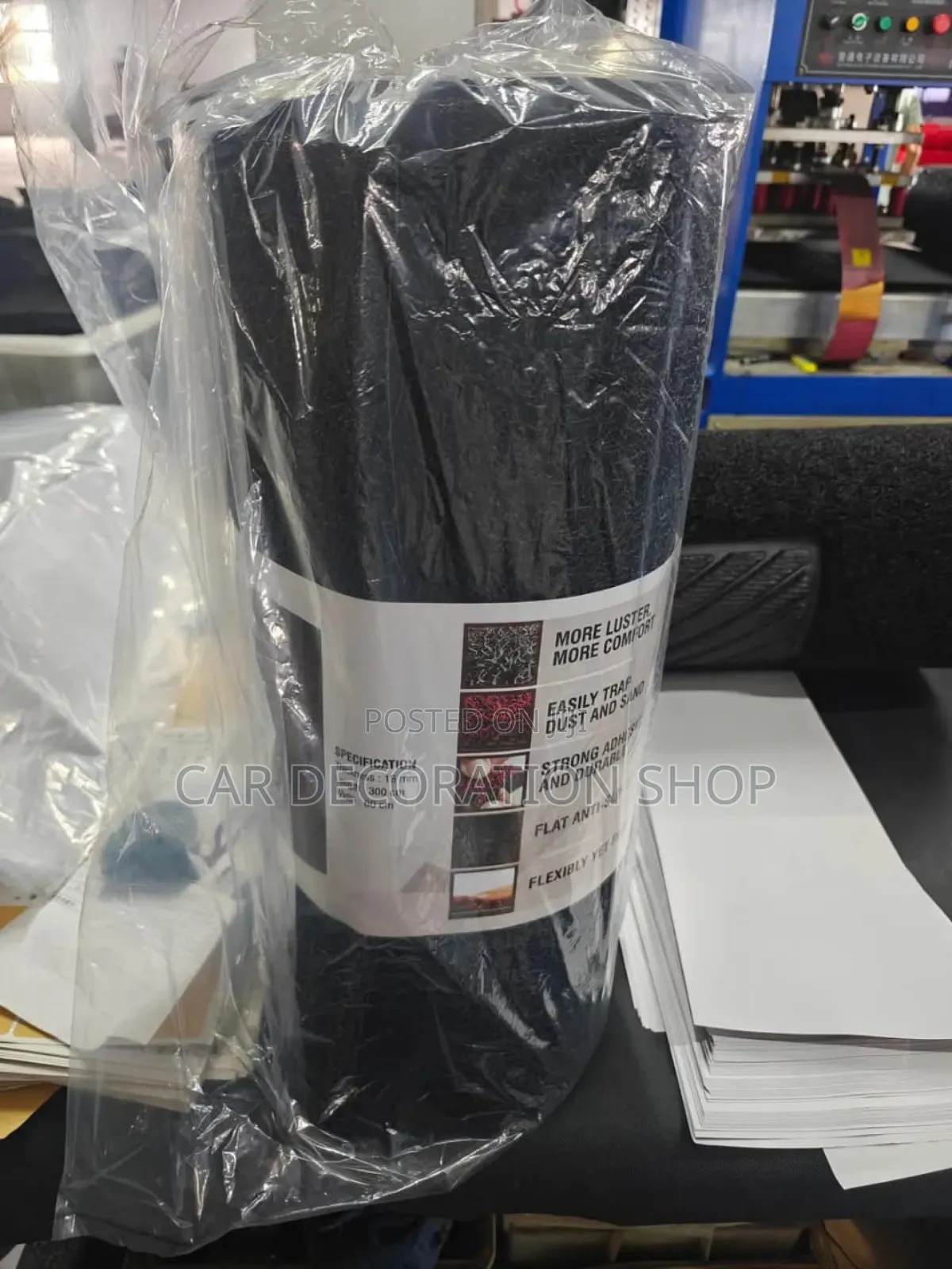Black Plain Coil Mat 0.6x3m Antislip
