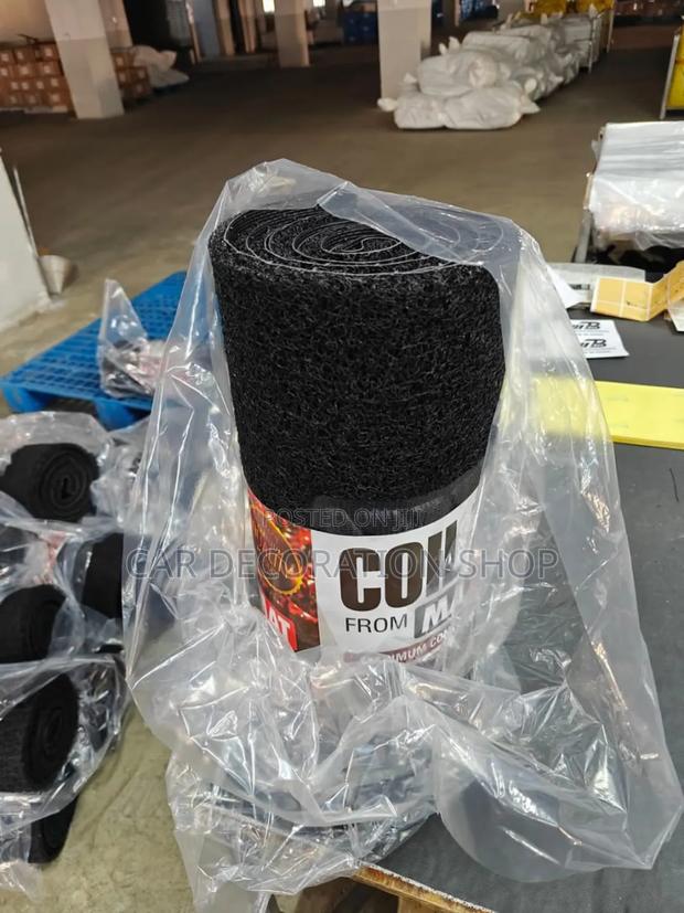 Black Plain Coil Mat 0.6x3m Antislip - main view