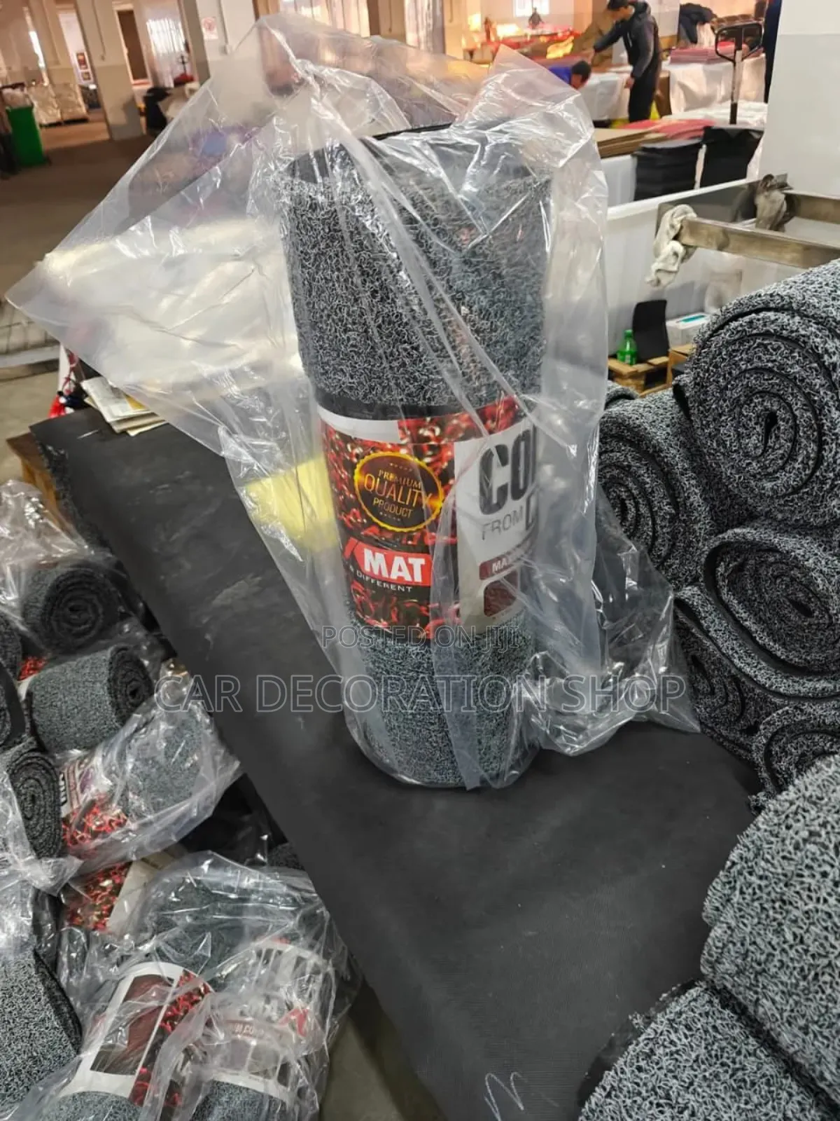 Black Plain Coil Mat 0.6x3m Antislip