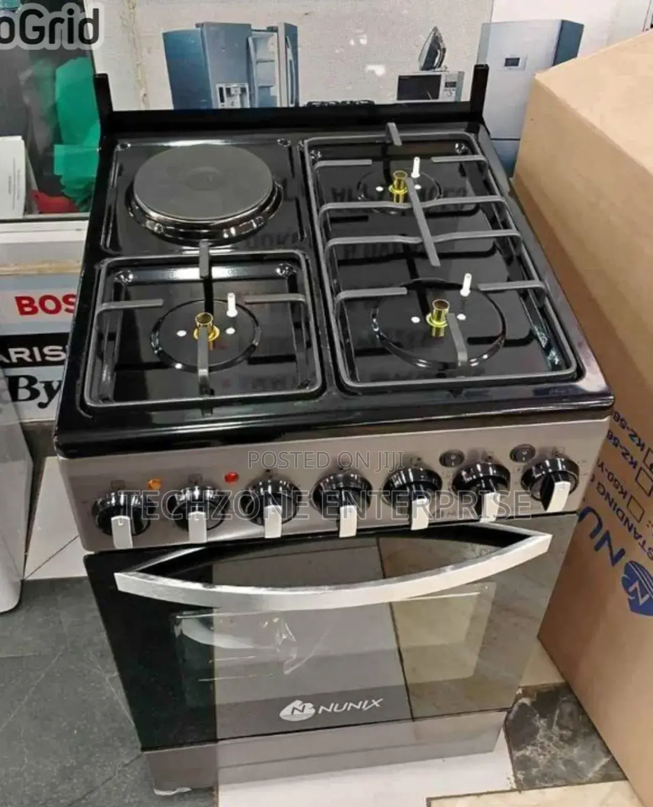 Nunix Kz-560 50x55cm 3~Gas + 1~Electric Standing Cooker