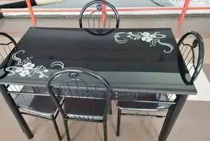 4 Sitter Black Durable Dining Table a-04