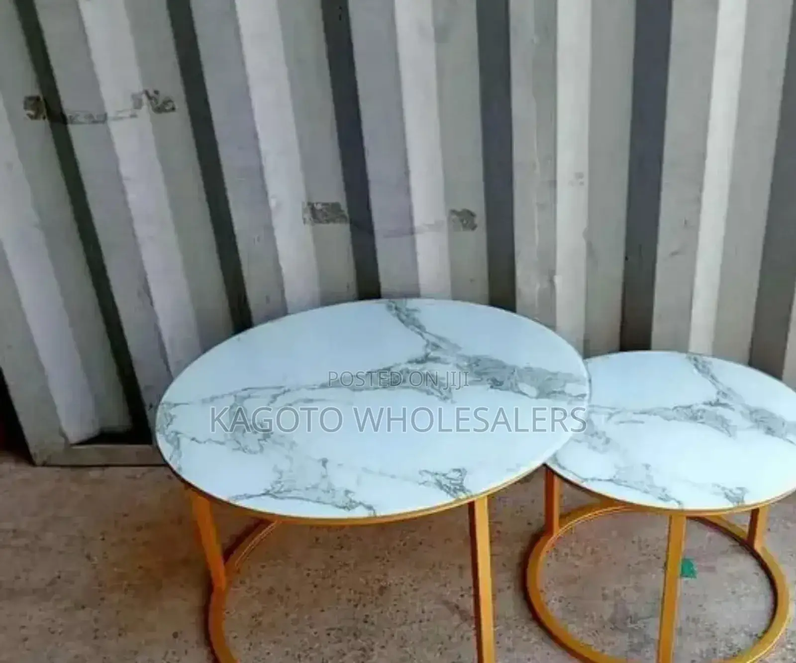 White Nesting Marble Table/Coffee (Glass Effect) a-02m