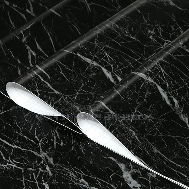 Marble Black Contact Papers