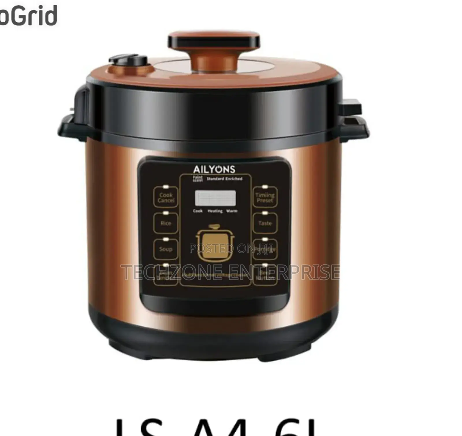 Ailyons Ls-A4 6l Pressure Cooker With Safety Lock Lid