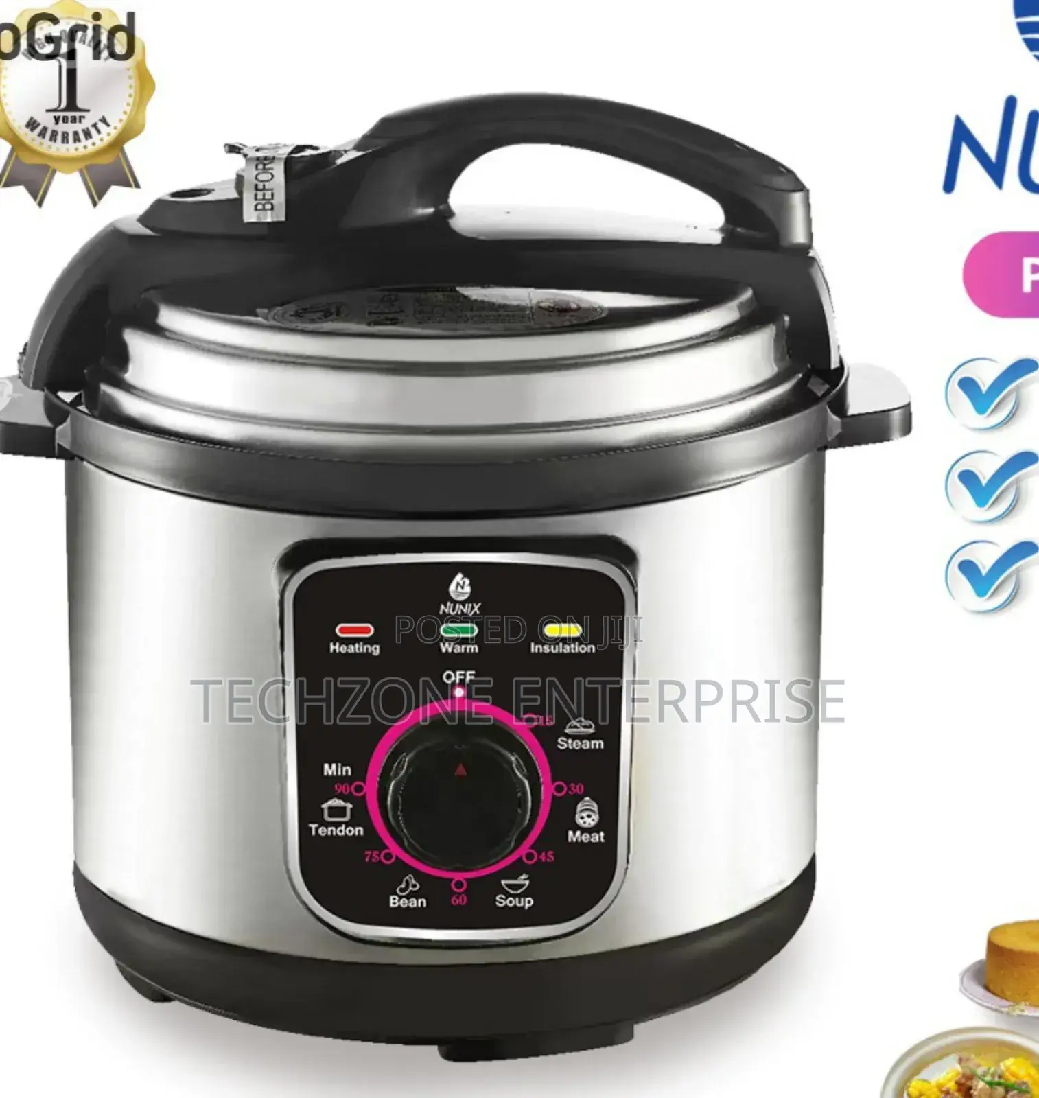 Nunix Pc- 5 Litres Electric Pressure Cooker
