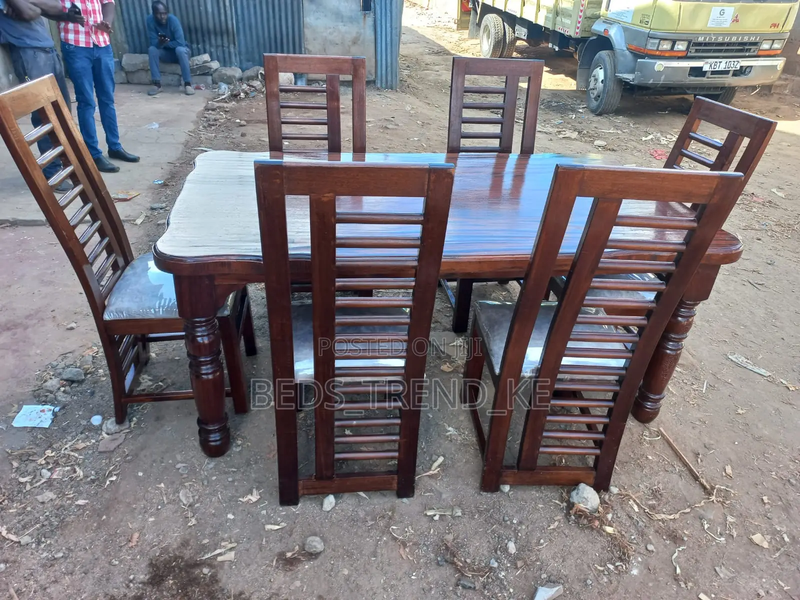 Modern Wooden 6 Seater Dining Set