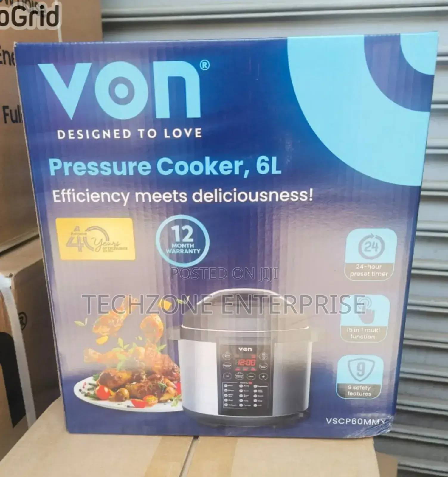 Von Vscp60mmx 6l Electric Pressure Cooker, 1000 Watts