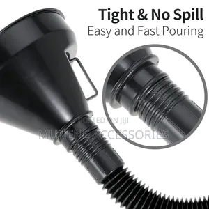 Wide Mouth Oil Fuel Funnel Nozzle Hose With Handle for Car