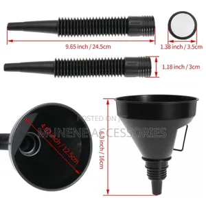 Wide Mouth Oil Fuel Funnel Nozzle Hose With Handle for Car