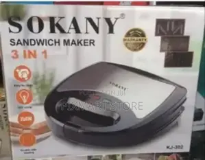 Sokany3-in-1sandwich Maker Versatile Grilling for Sandwiches