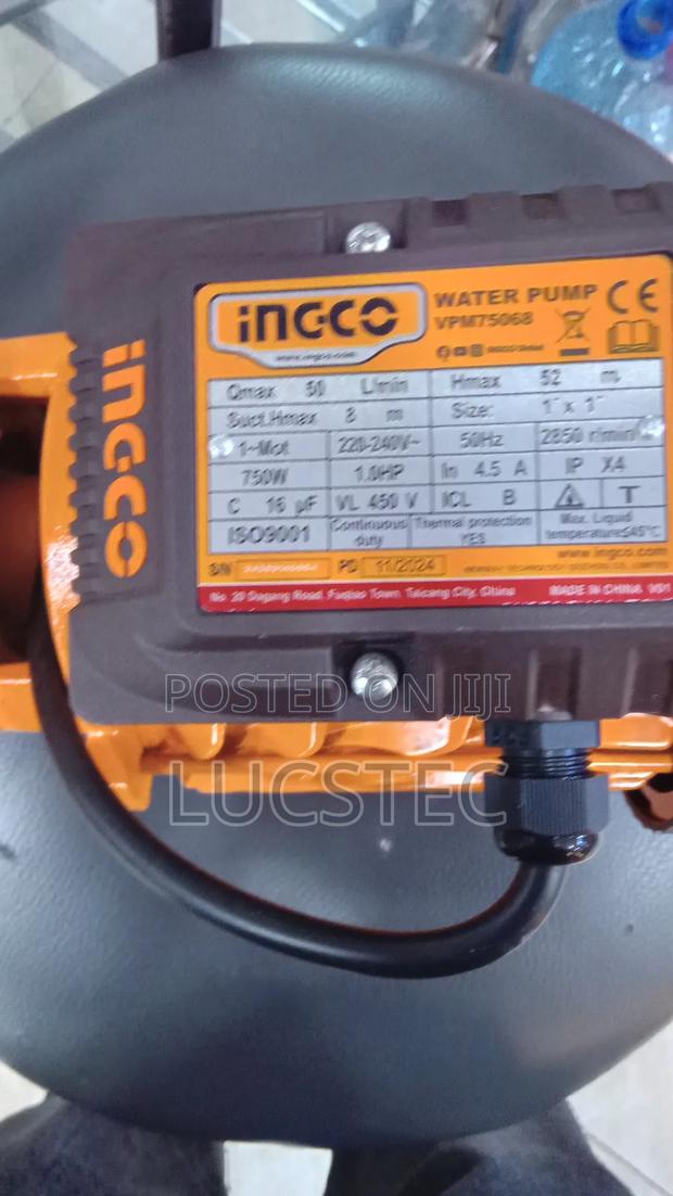 Ingco Vpm75068 Water Pump, A Peripheral Pressurizing Water. - thumbnail 2