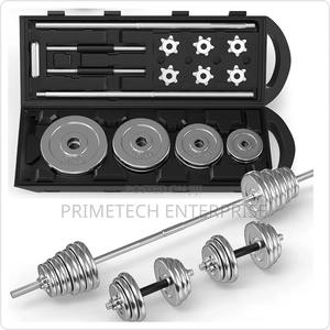 50kg Chrome Dumbells With Storage Case - main view