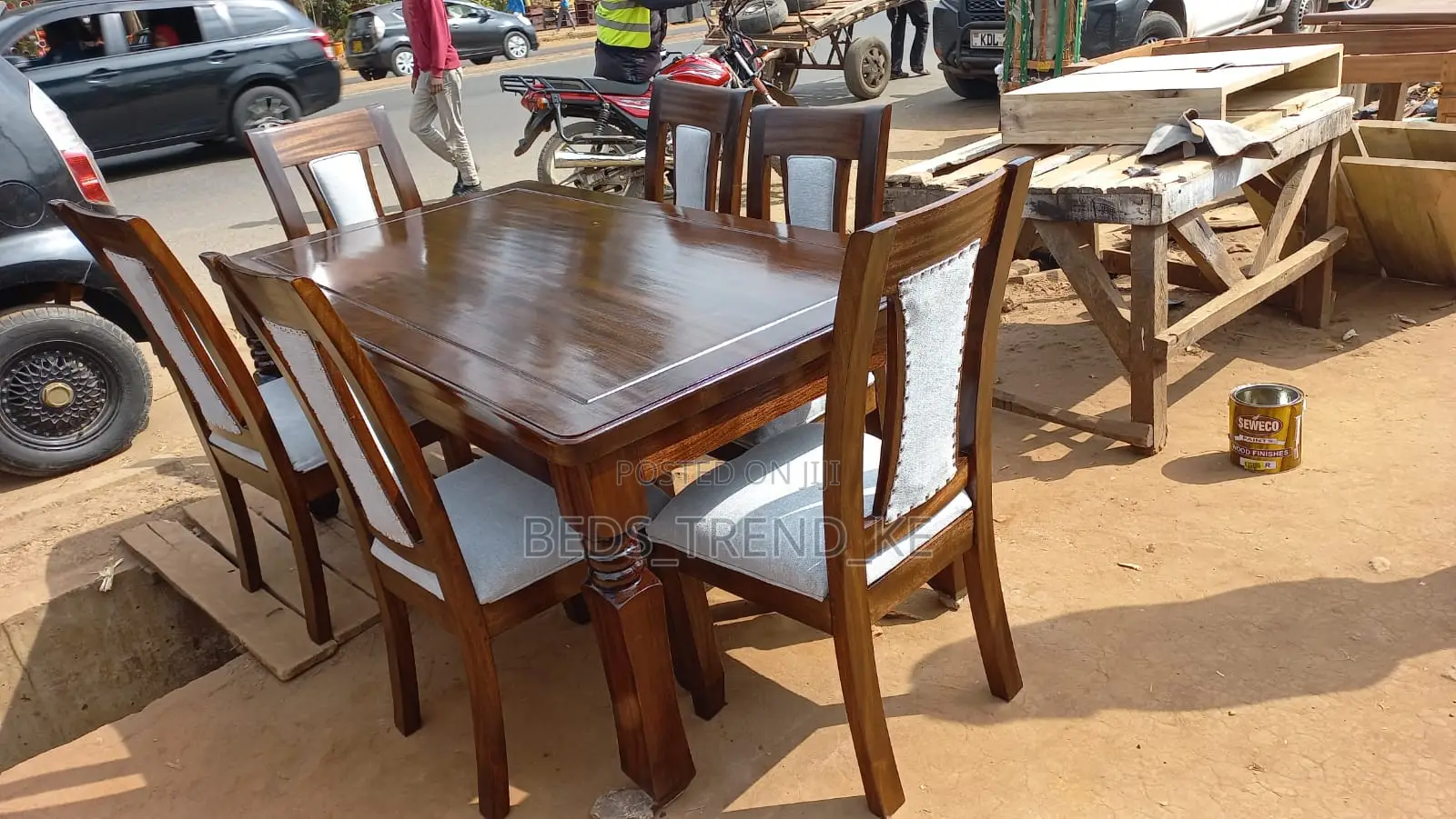 Rustic 6 Seater Dining Set