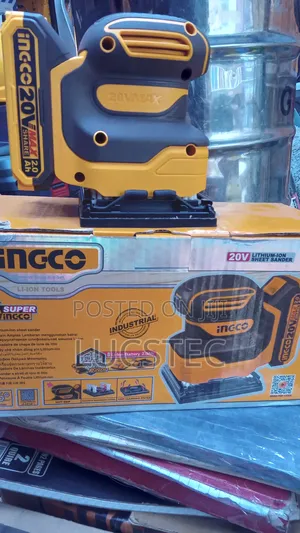 Ingco 20v Lithium-ion Cordless Sheet Sander.