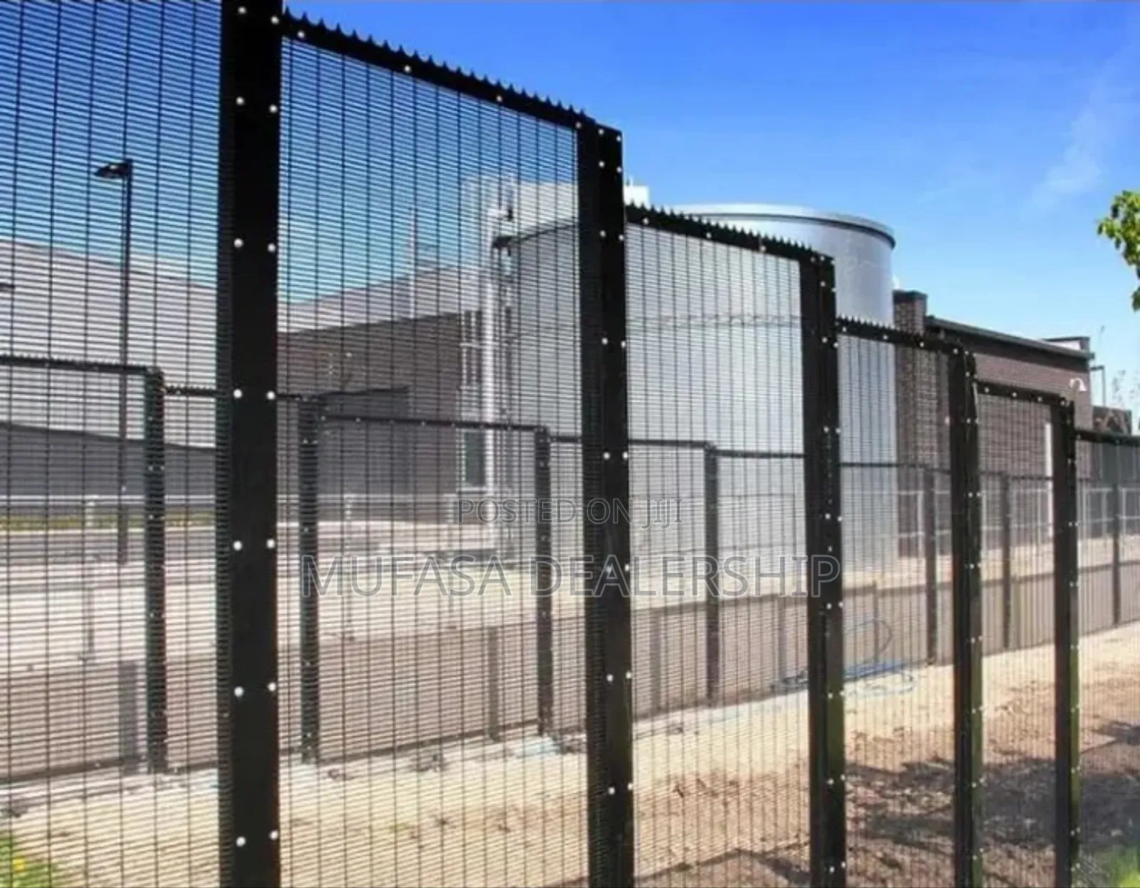 Galvanized Green Anticlimb Fence 
