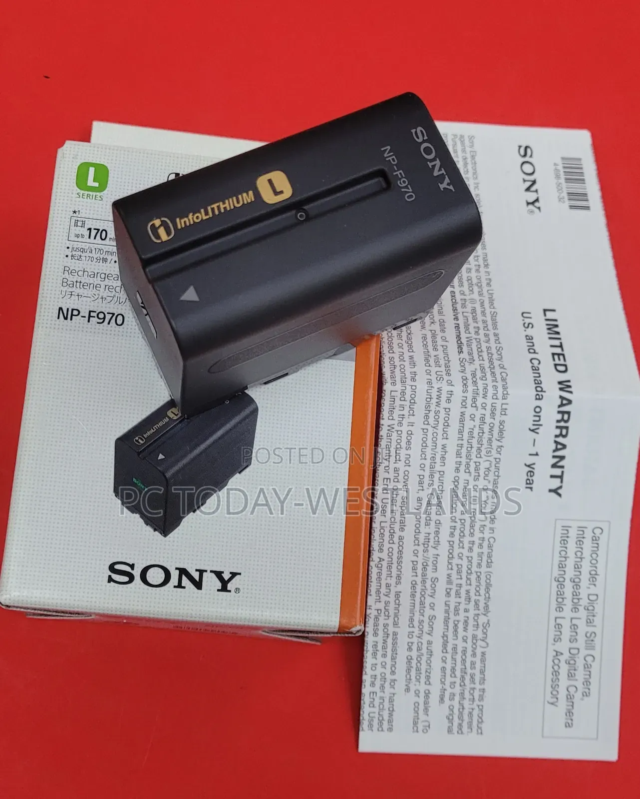 Genuine Sony Np-F970 L-Series Info-Lithium Battery (6300mah)