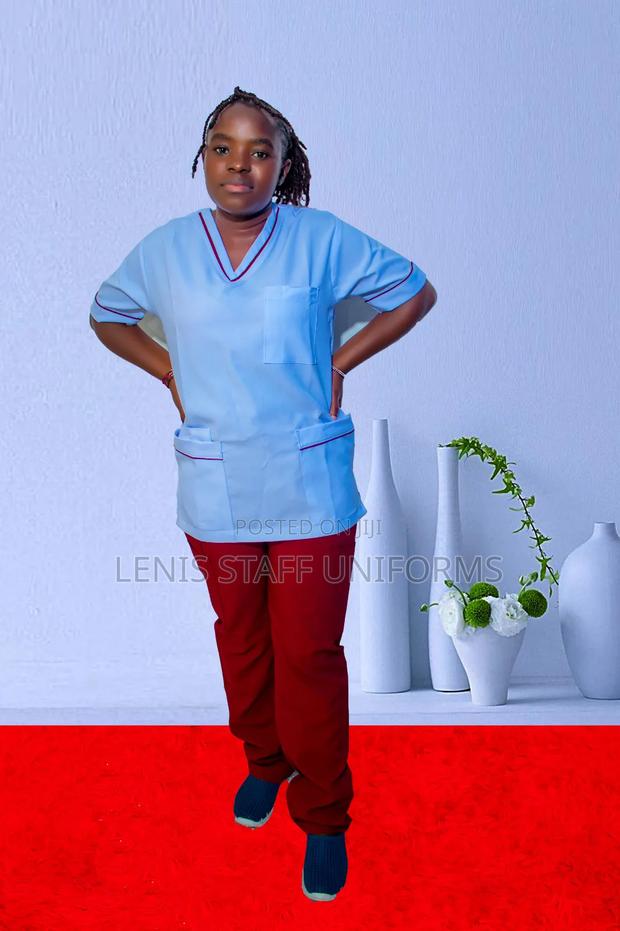 Maroon Medical Scrubs - main view