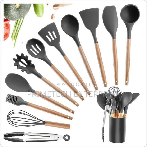 Black Silicone Spoon-11pcs - main view