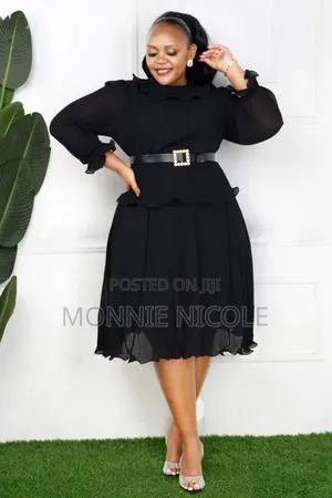Elegant Black Skater Dress