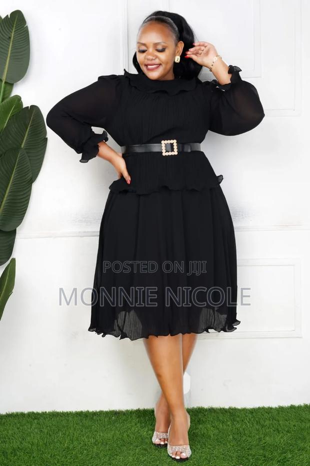 Elegant Black Skater Dress