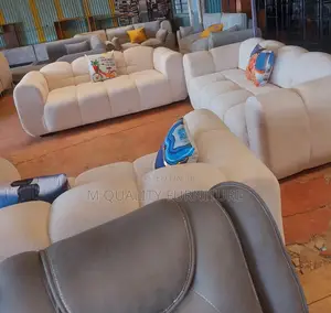 White 7 Seater Modern Bubble Seat Sofa Set