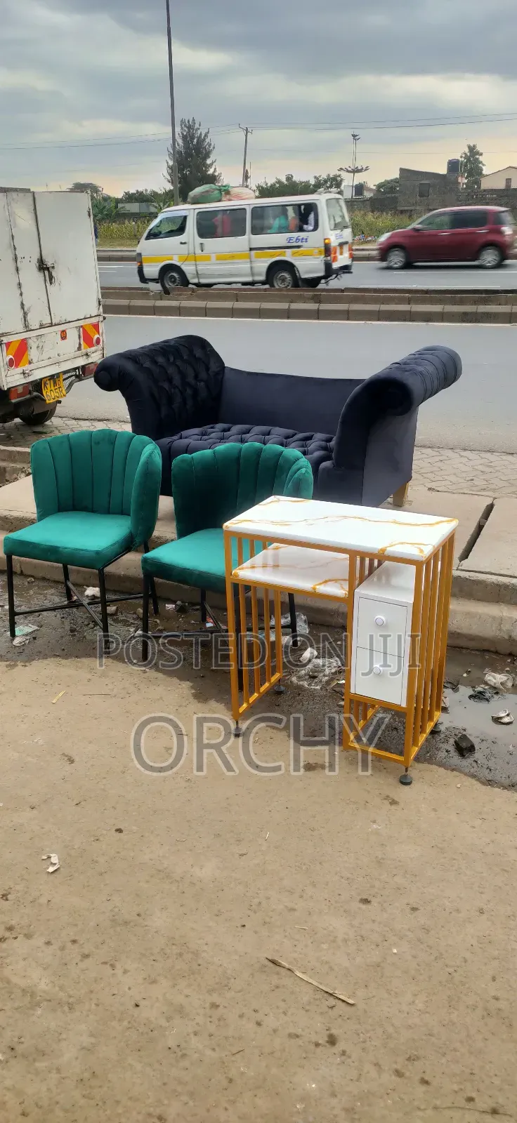 Manicure Table, 2 Manicure Seats And 1 2 Seater Waiting Couch