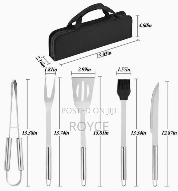 5pcs Bbq Grilling Tool Set - thumbnail 4