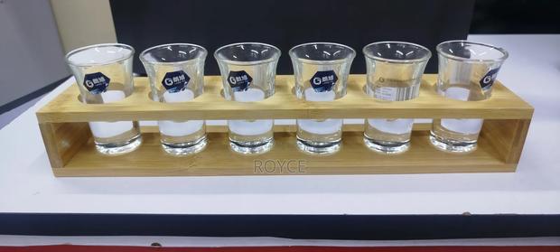 6pc Tot Glasses With Bamboo Holder - main view