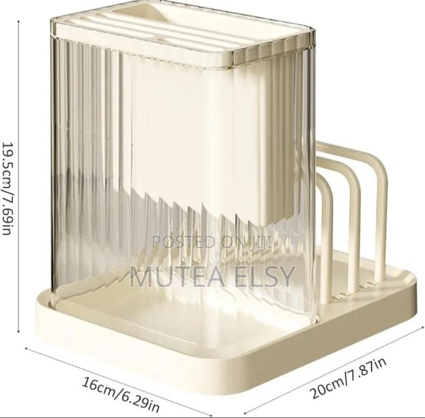 Multifunctional Cutlery Organizer With Chopping Boardholder - main view