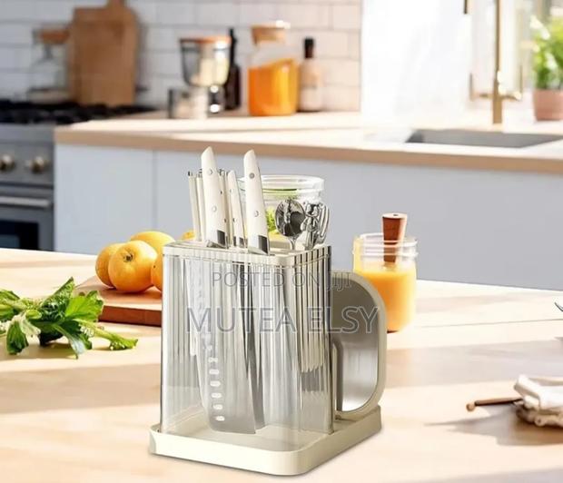 Multifunctional Cutlery Organizer With Chopping Boardholder - thumbnail 4