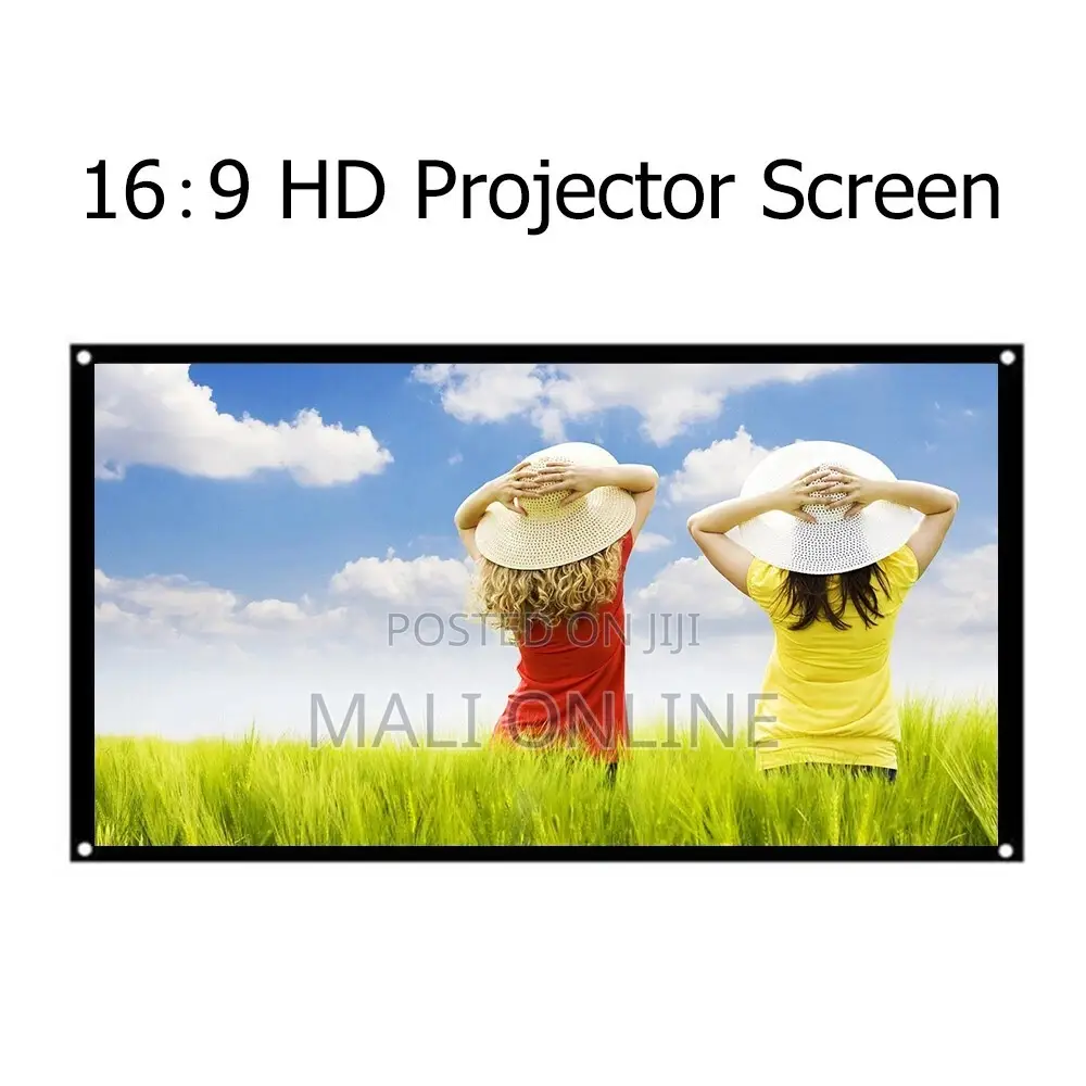 100-inch 16:9 Hd Projector Screen Foldable Projection Fabric