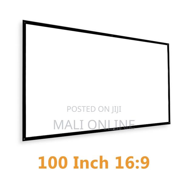 100-inch 16:9 Hd Projector Screen Foldable Projection Fabric - thumbnail 4