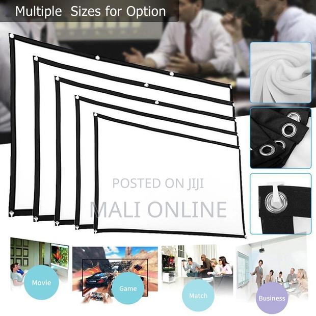 100-inch 16:9 Hd Projector Screen Foldable Projection Fabric - thumbnail 6