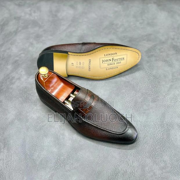 Official Shoes Lace Less Brown John Foster