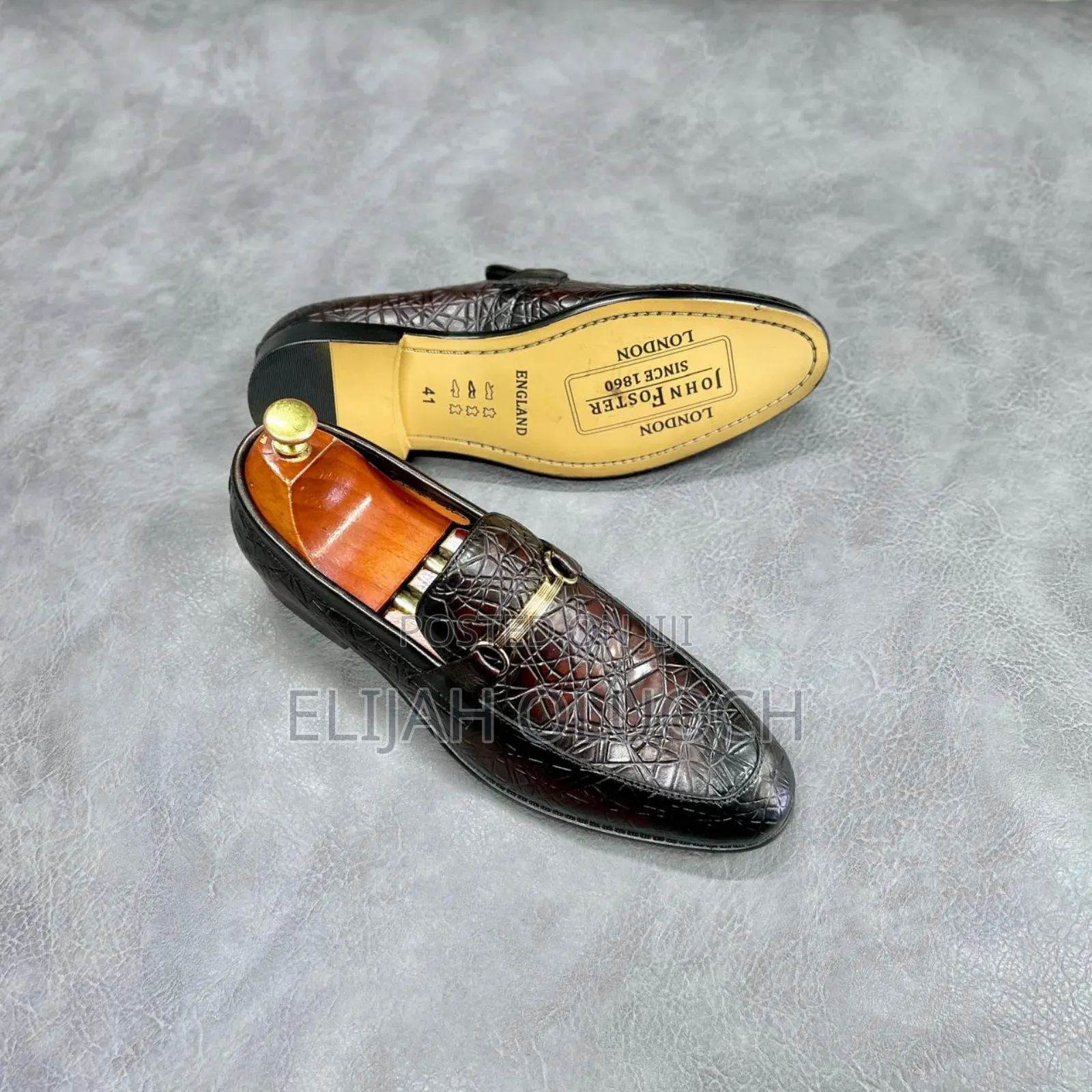 Official Shoes Lace Less Brown John Foster