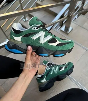 All Green Leather New Balance 9060