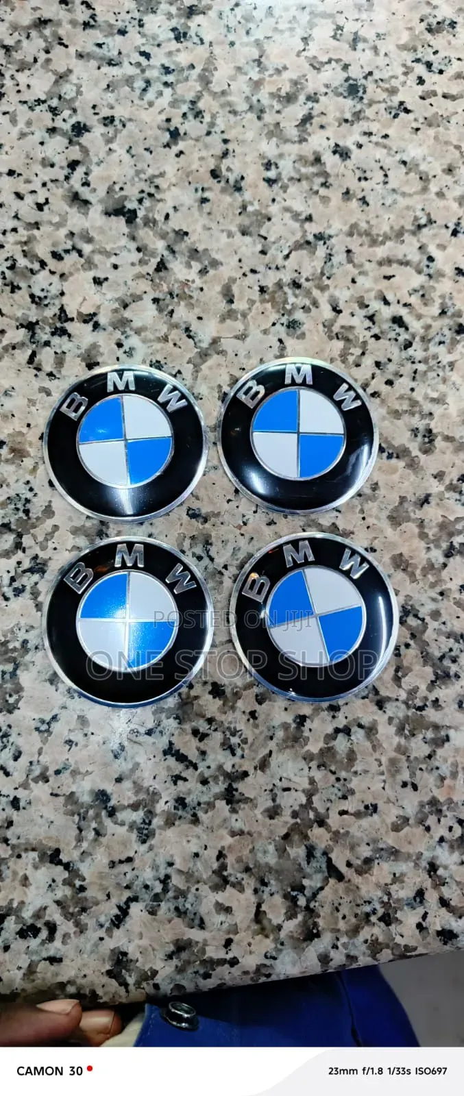 4x Set BMW Rim Centre Stick on Logo Stickers