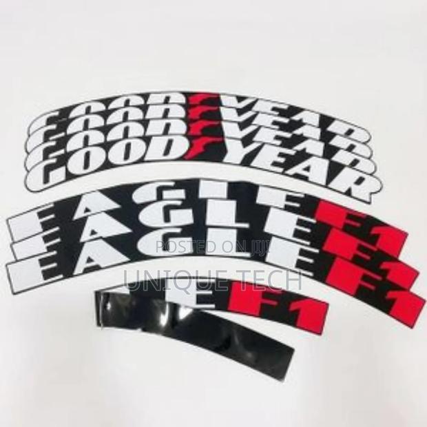 Goodyear F1 Tyre Letter Stickers – 8pcs Sport Edition